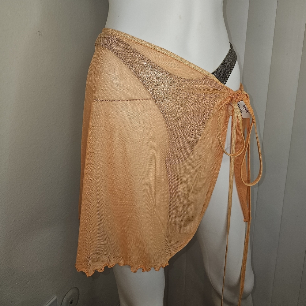 NOT AVAILABLE NWT Jessics Simpson SARONG WRAP SKIRT Cover Up Size S/M - Picture 2 of 16